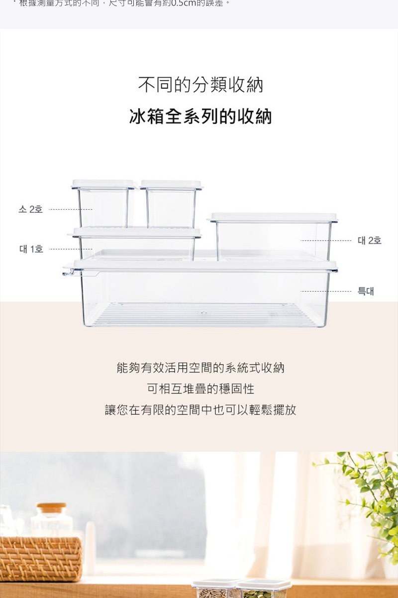 韓國昌信生活 - SENSE冰箱全系列收納盒-7號組-1300ml*1