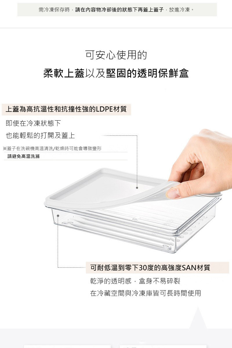 韓國昌信生活 - SENSE冰箱全系列收納盒-7號組-1300ml*1