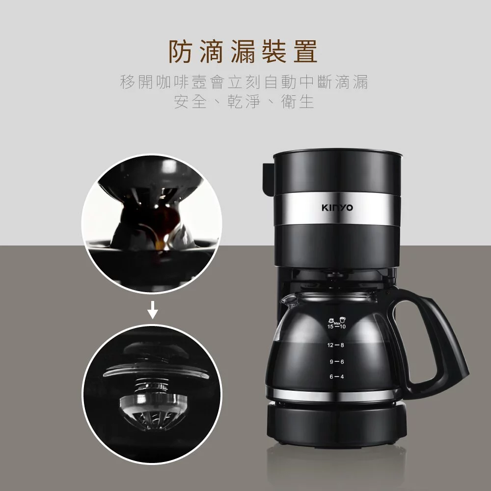 KINYO - 1.25L滴漏式咖啡機(CMH-7570) (W283xH309xD150 mm)