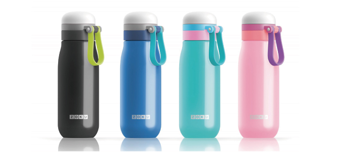 美國 ZOKU - 輕量304不鏽鋼冷水壺-黑色 (7x7x21cm)