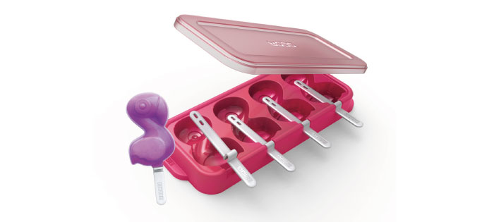 美國 ZOKU - 紅鶴冰棒模具組 (13.8x13x3.8cm)-4入1組