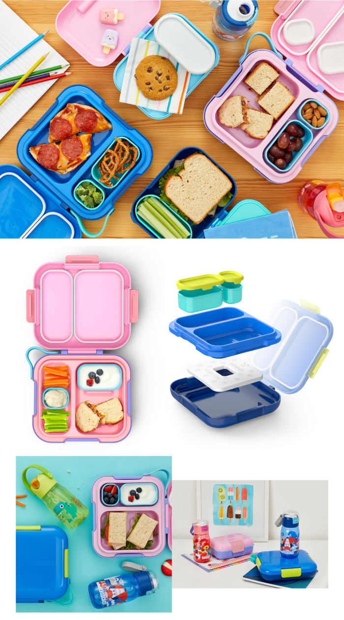 美國 ZOKU - 彩色野餐便當盒-粉紅色 (22x20x5.5cm)-大(含保冷片)