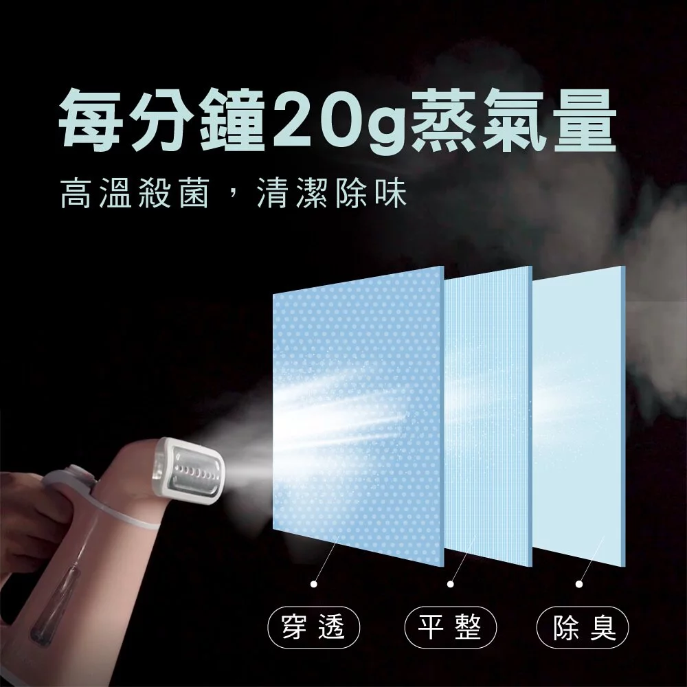 KINYO - 手持小巧蒸氣掛燙機 (HMH-8460)-粉色 (W90xH143xD224 mm)