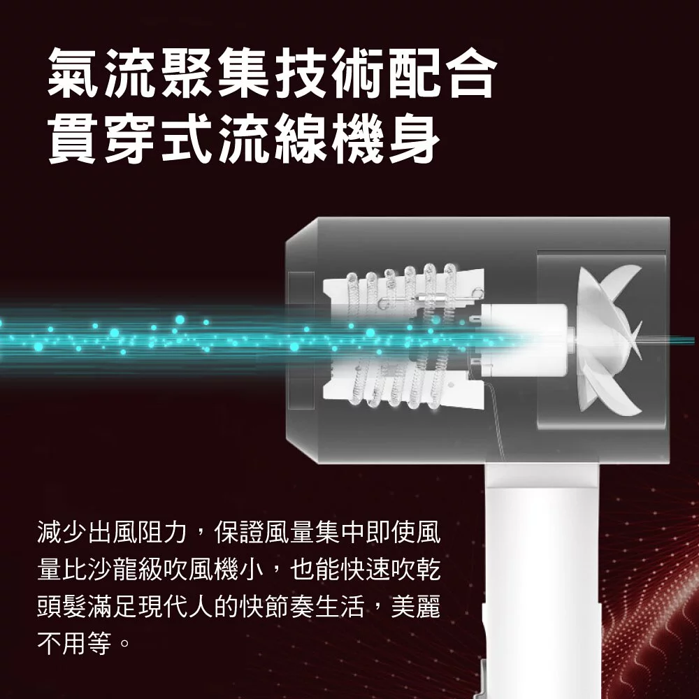 KINYO - 陶瓷遠紅外線負離子吹風機 (KH-9201)-鐵灰色