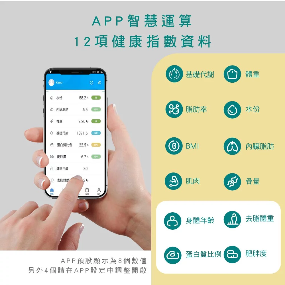 KINYO - 藍牙健康管理體重計(DS-6589) (W300xH256xD22 mm)