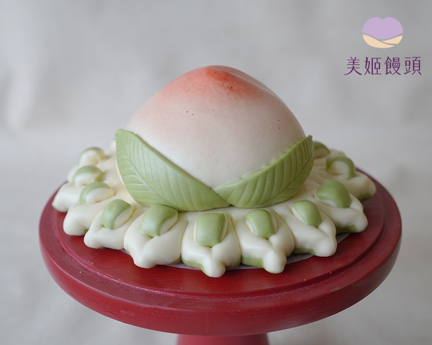 美姬饅頭 - 10吋五福臨門子母壽桃-1入-670g/顆
