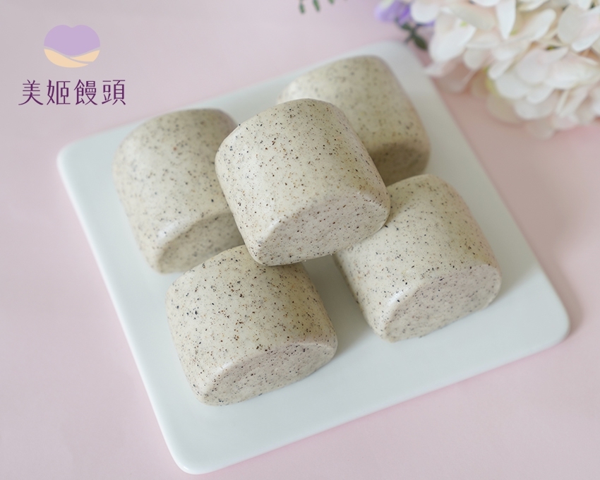 美姬饅頭 - 美姬嚴選黑芝麻鮮乳饅頭-6入-50g/顆