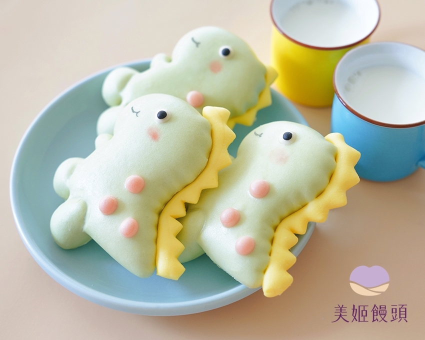 美姬饅頭 - 恐龍來了鮮乳造型饅頭-6入-30g/顆