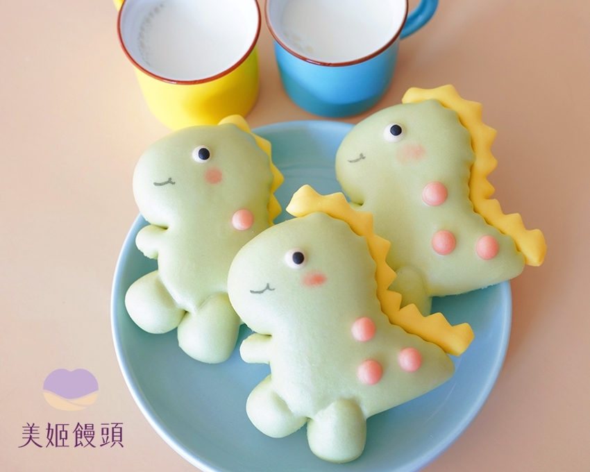 美姬饅頭 - 恐龍來了鮮乳造型饅頭-6入-30g/顆
