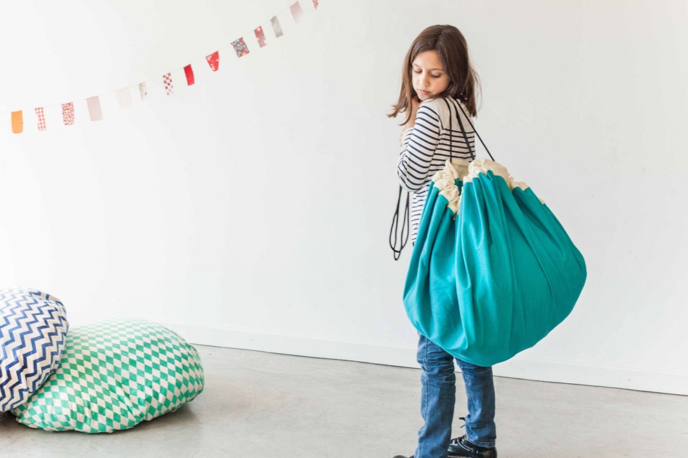 比利時 Play & Go - 玩具整理袋-經典綠-展開直徑 140cm/重量 850g/產品包裝 24.5×21.5×5.5cm