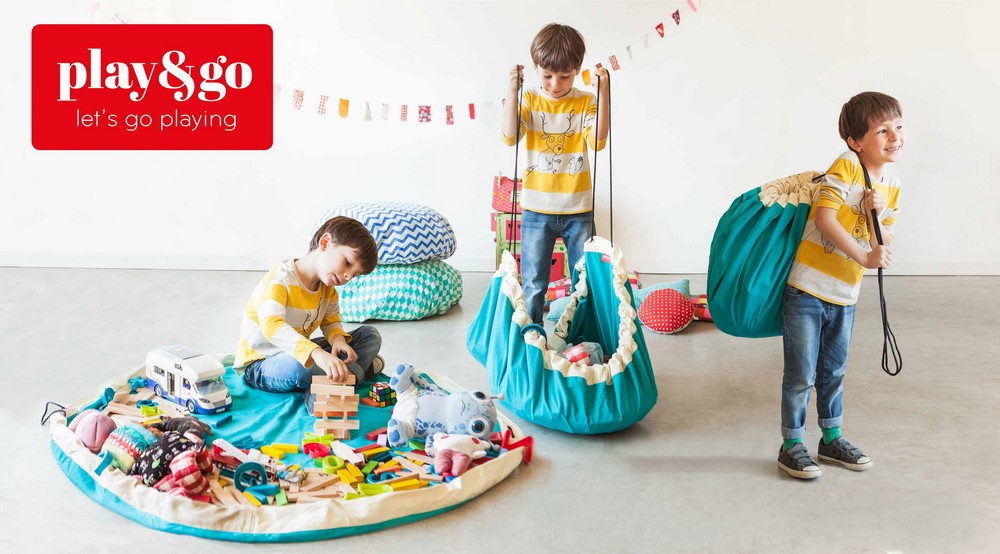 比利時 Play & Go - 玩具整理袋-菱格綠-展開直徑 140cm/重量 850g/產品包裝 24.5×21.5×5.5cm