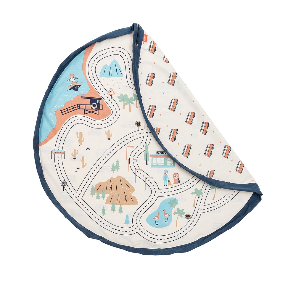 比利時 Play & Go - 玩具整理袋-跑跑公路L.A.版-展開直徑 140cm/產品包裝 24.5×21.5×5.5cm