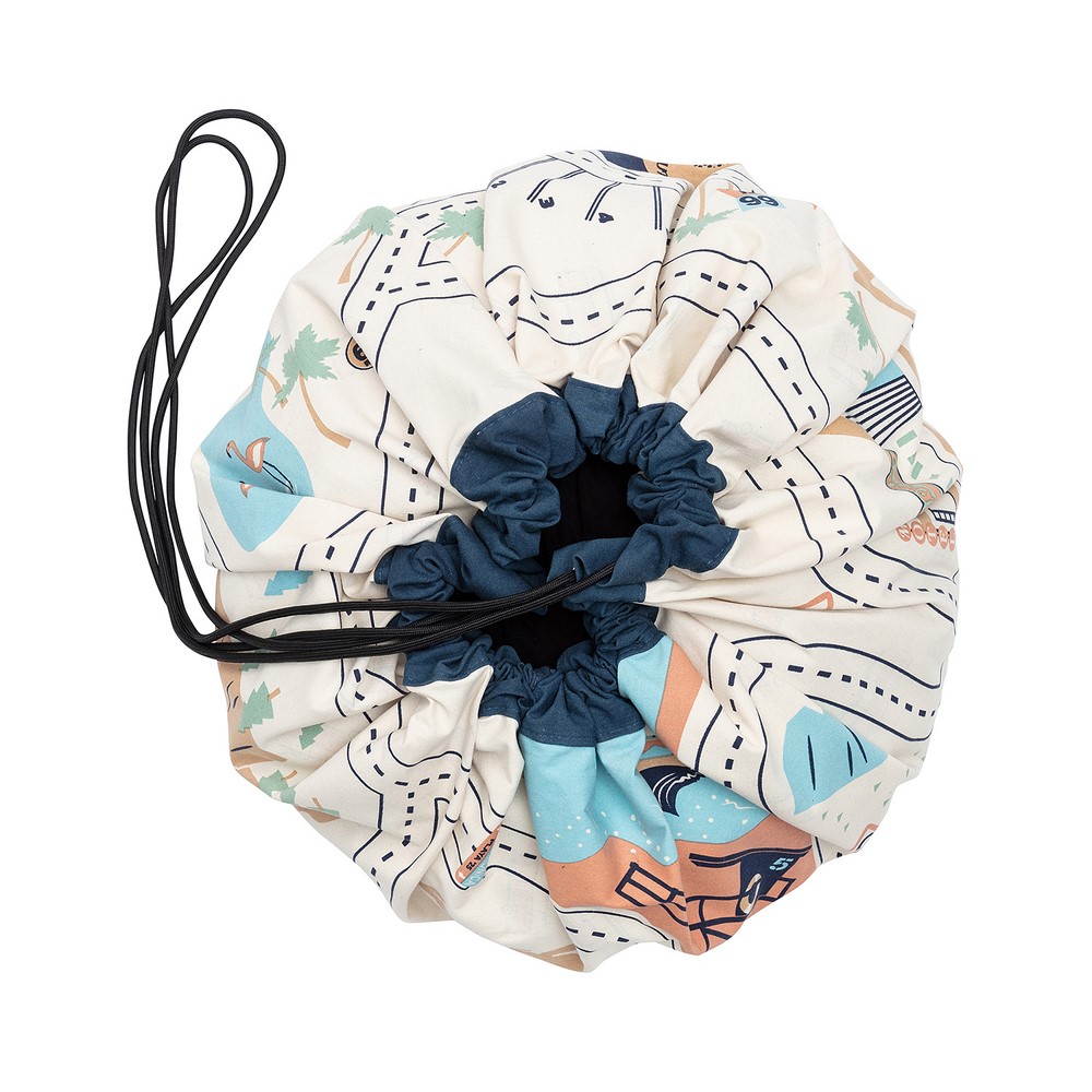 比利時 Play & Go - 玩具整理袋-跑跑公路L.A.版-展開直徑 140cm/產品包裝 24.5×21.5×5.5cm