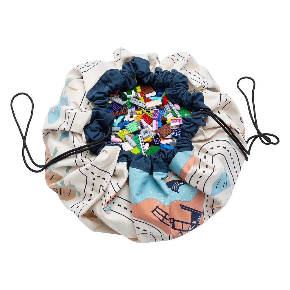 比利時 Play & Go - 玩具整理袋-跑跑公路L.A.版-展開直徑 140cm/產品包裝 24.5×21.5×5.5cm