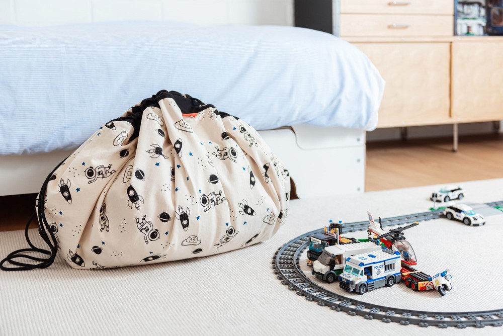 比利時 Play & Go - 玩具整理袋-夜光外太空-展開直徑 140cm/產品包裝 24.5×21.5×5.5cm