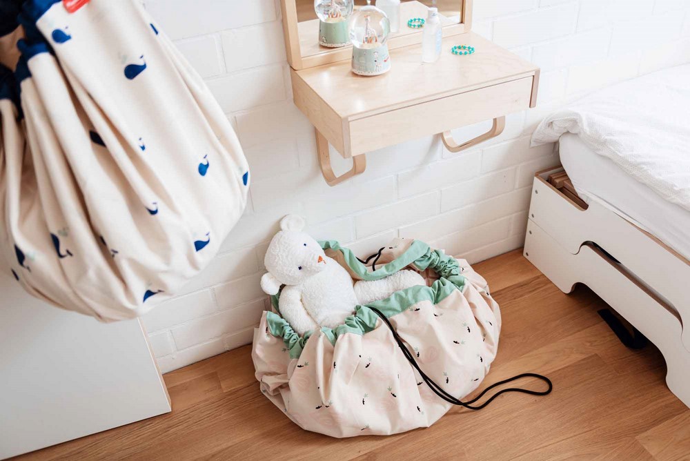 比利時 Play & Go - 玩具整理袋-藍色鯨魚-展開直徑 140cm/產品包裝 24.5×21.5×5.5cm