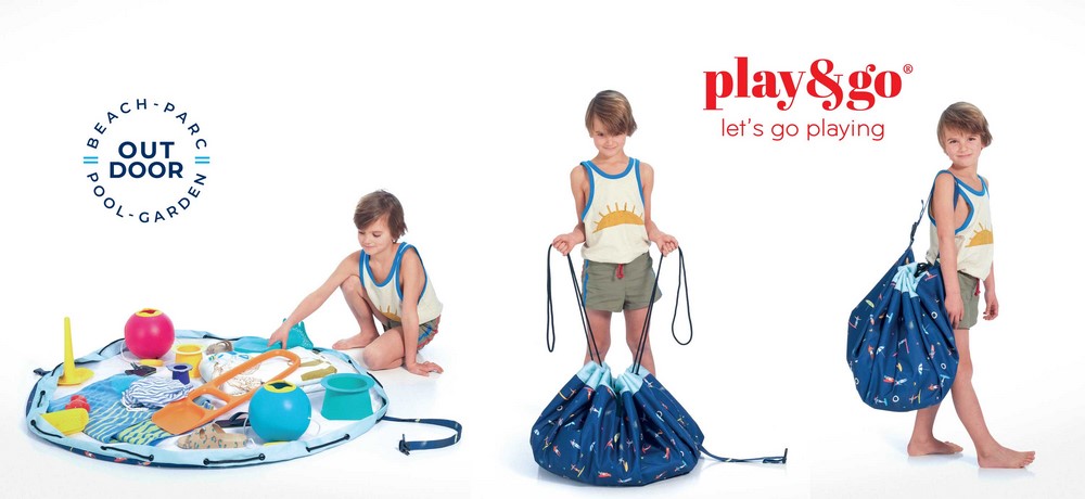 比利時 Play & Go - 玩具整理袋-衝浪趣-防水款-展開直徑 140cm/產品包裝 24.5×21.5×5.5cm