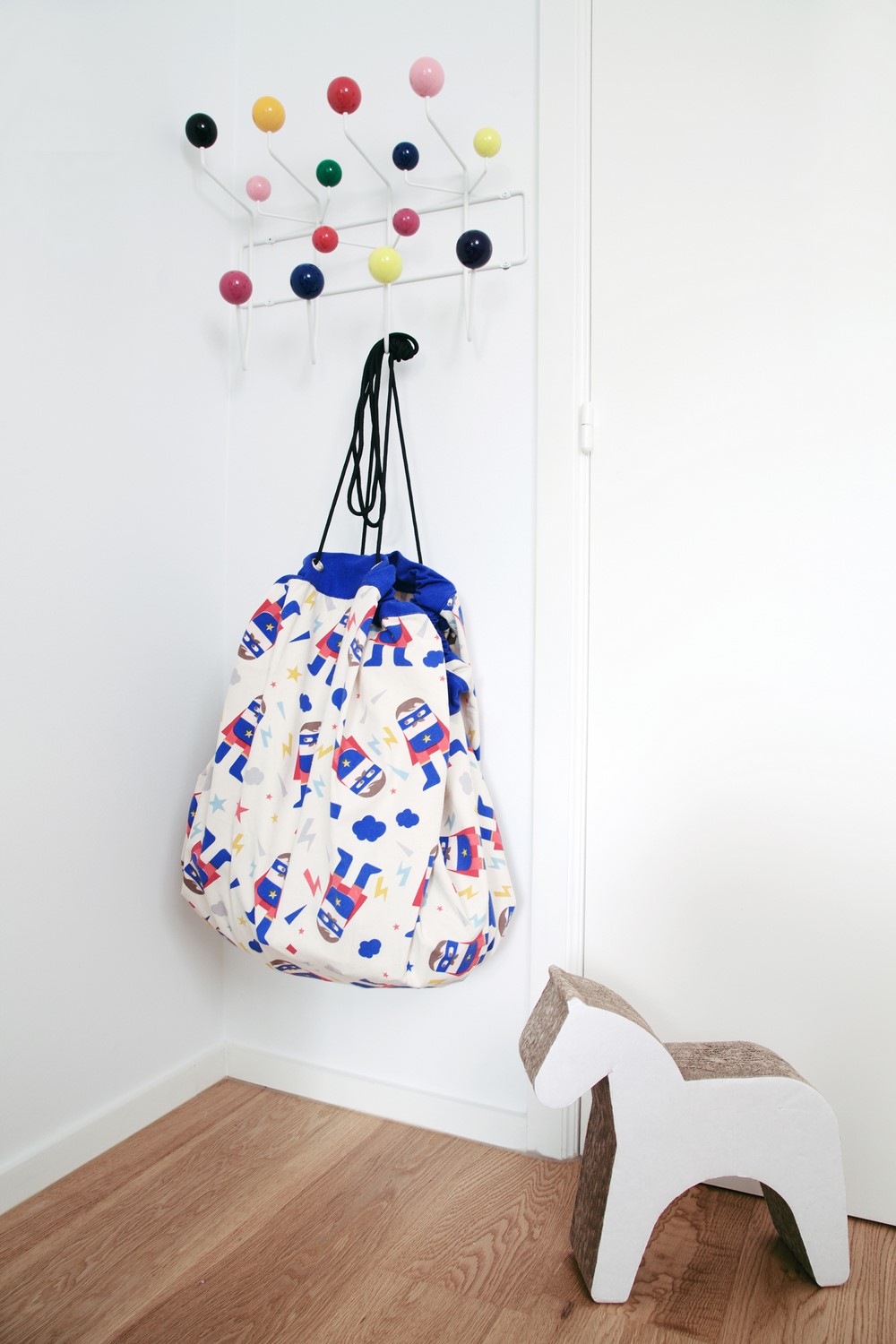 比利時 Play & Go - 玩具整理袋-藝術家聯名款-超級英雄-展開直徑 140cm/產品包裝 24.5×21.5×5.5cm