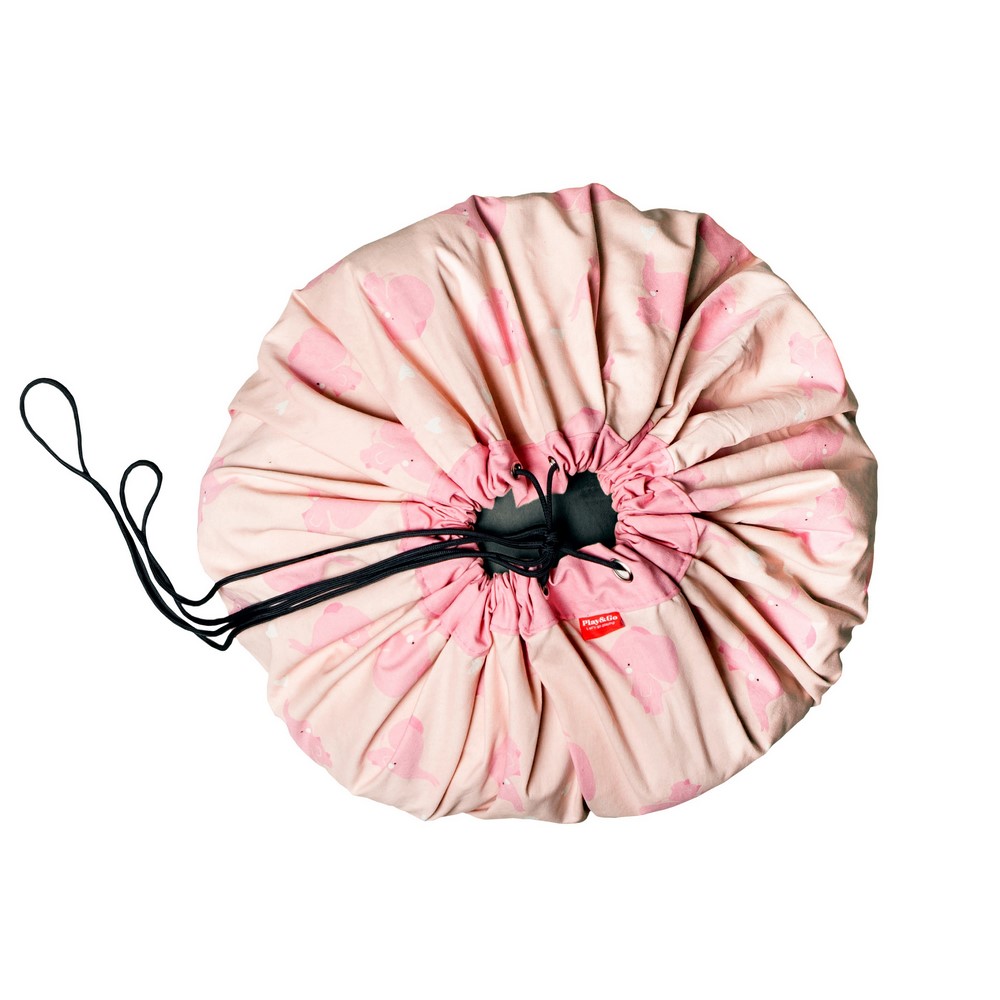 比利時 Play & Go - 玩具整理袋-藝術家聯名款-粉紅大象-展開直徑 140cm/產品包裝 24.5×21.5×5.5cm