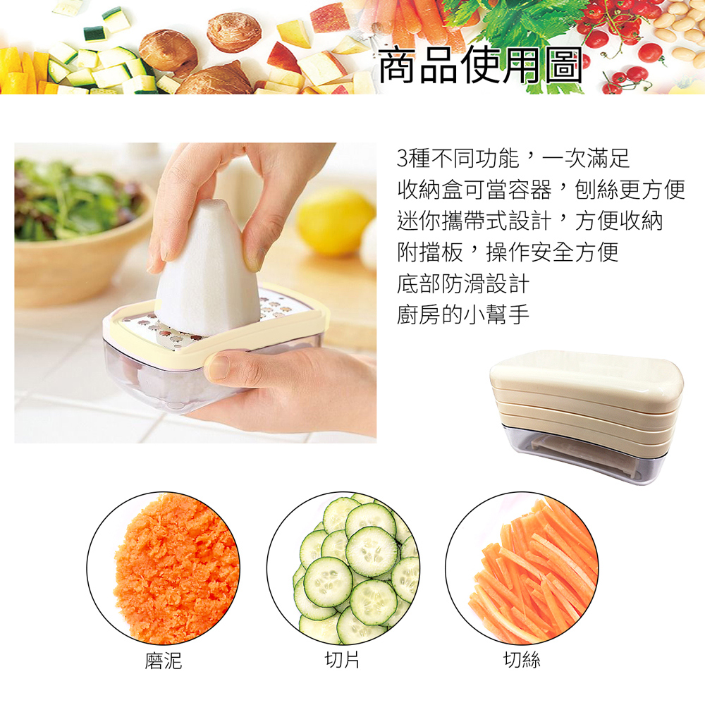 日本下村工業 Shimomura - 攜帶式三合一食品調理器套裝-6件組