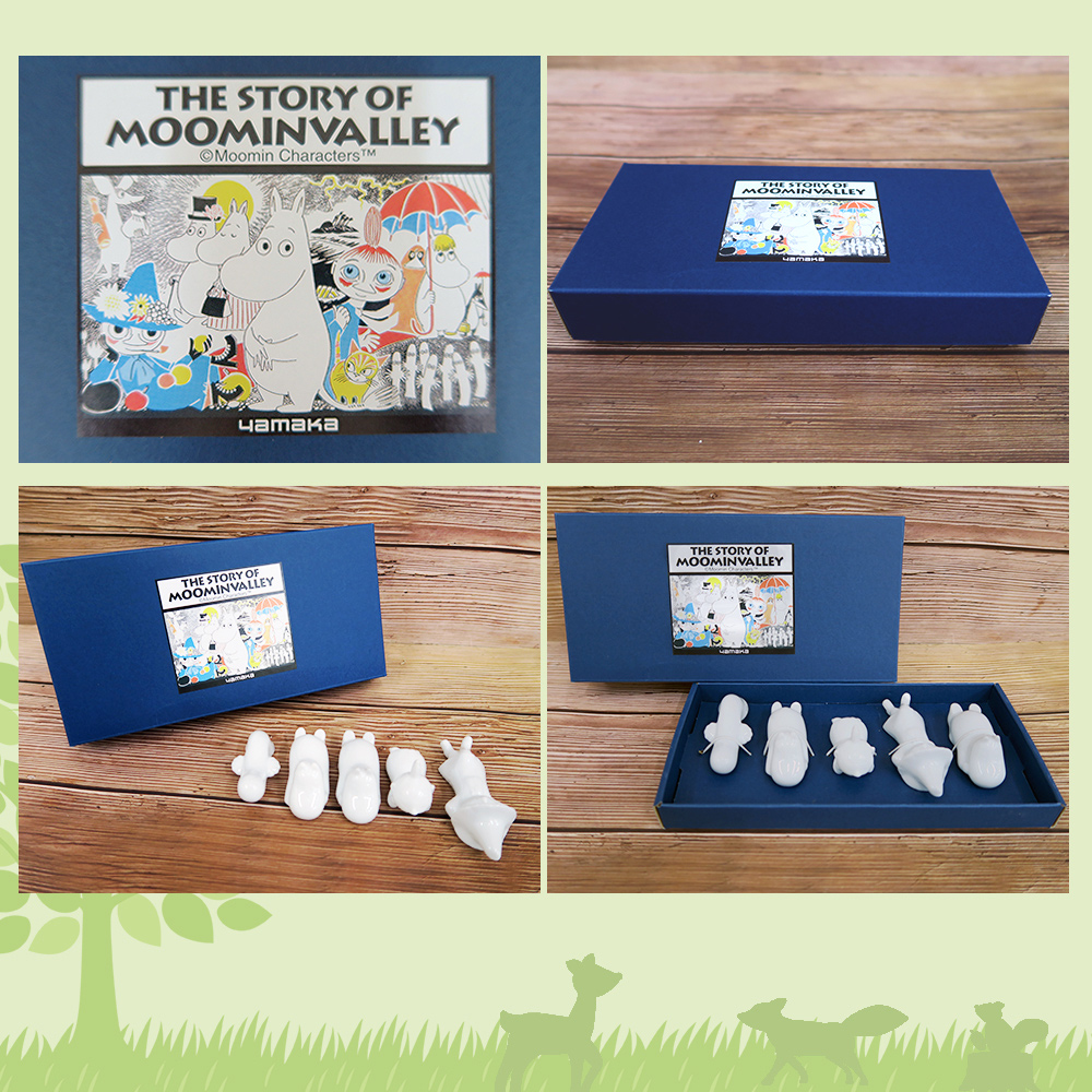 日本山加 yamaka - moomin 嚕嚕米造型陶瓷筷架禮盒-MM670-403-5入組