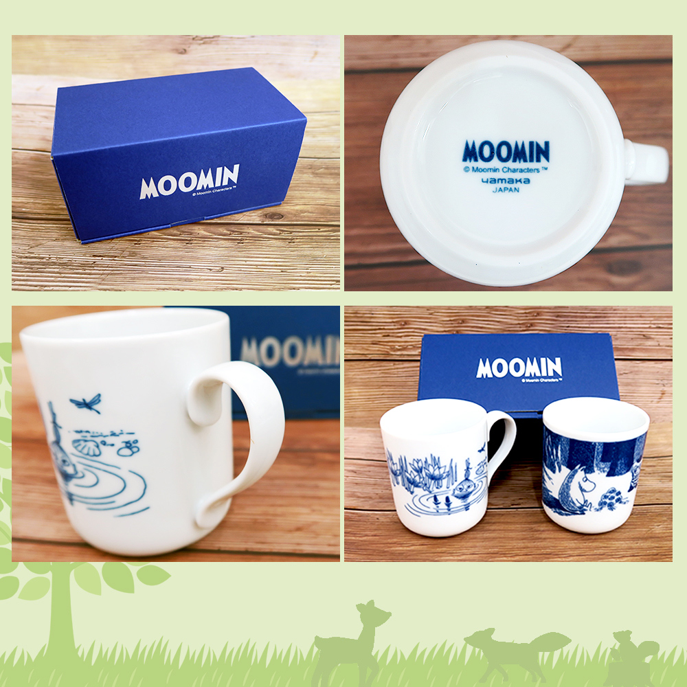 日本山加 yamaka - moomin 嚕嚕米彩繪陶瓷馬克杯禮盒-MM2700-13-2入組