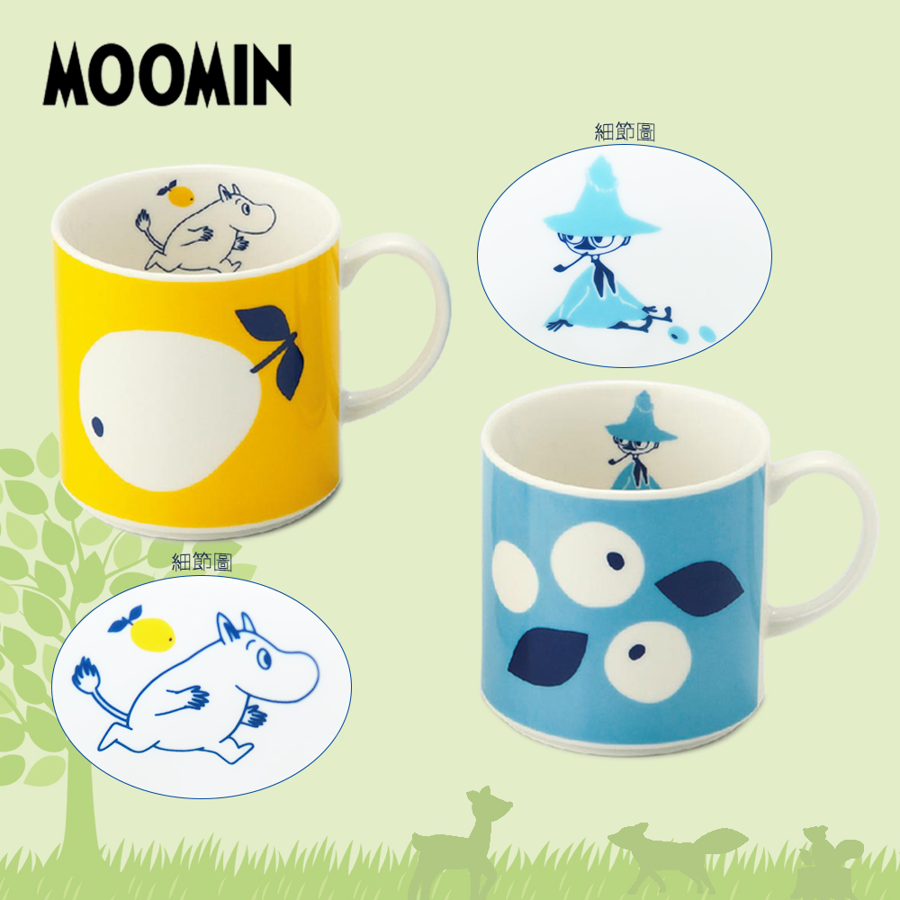 日本山加 yamaka - moomin 嚕嚕米彩繪陶瓷馬克杯禮盒-MM0313-13-2入組