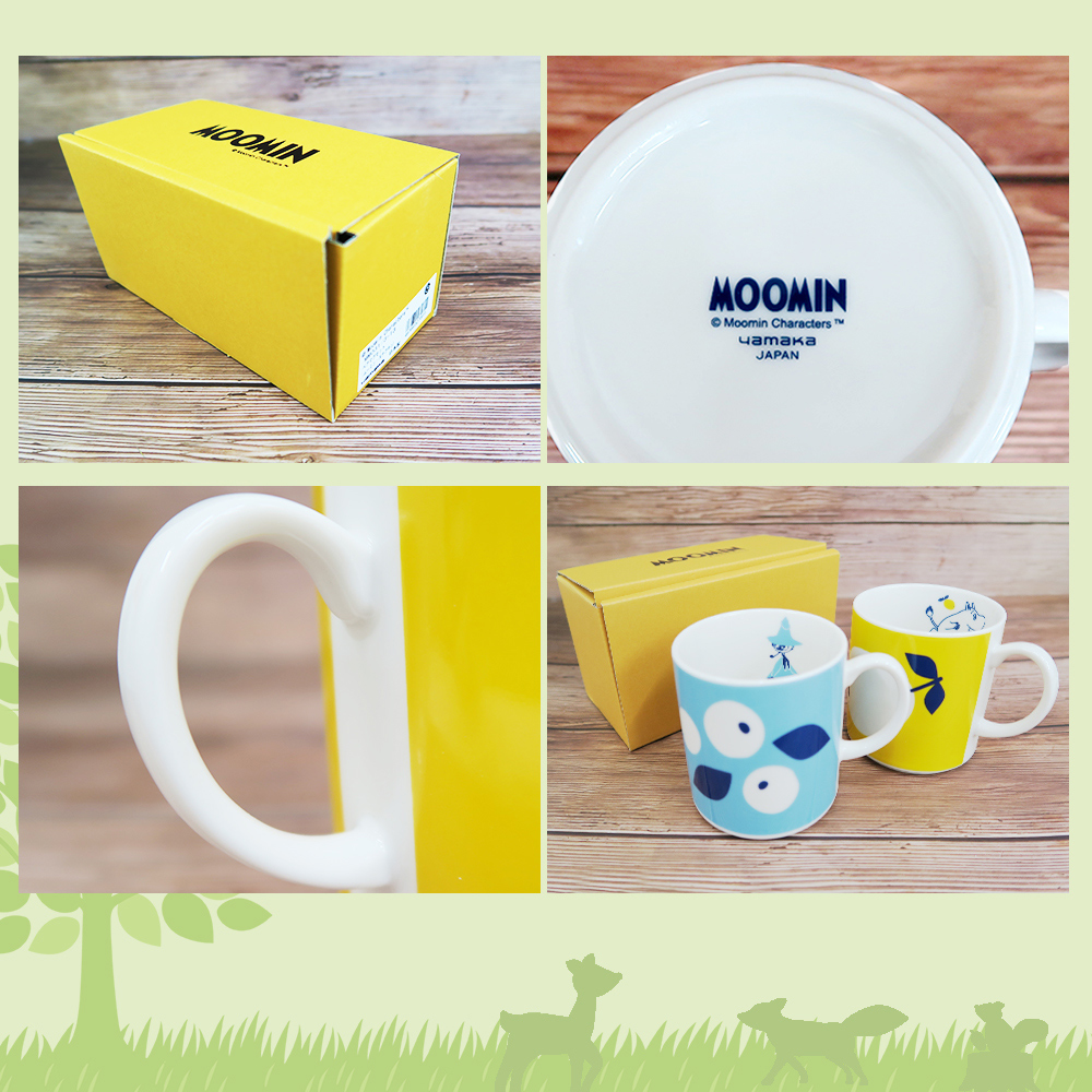 日本山加 yamaka - moomin 嚕嚕米彩繪陶瓷馬克杯禮盒-MM0313-13-2入組