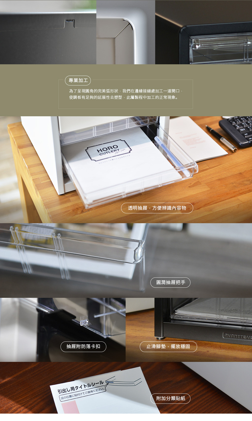 日本仲林 - 日本製鋼製桌上型A4文件櫃/資料櫃-5低抽 (AL-55/公文櫃)-紳士白