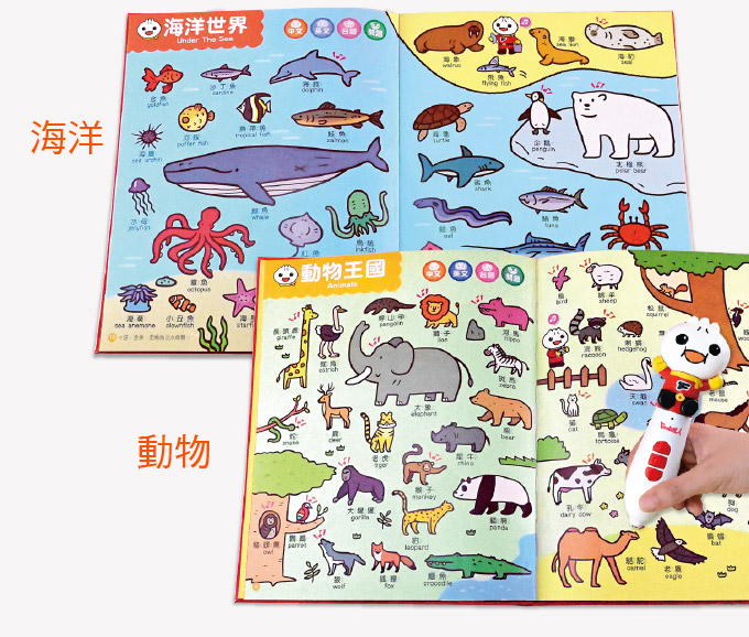 中英台點讀百科:1200個單字+100句會話+20首歌謠-FOOD超人