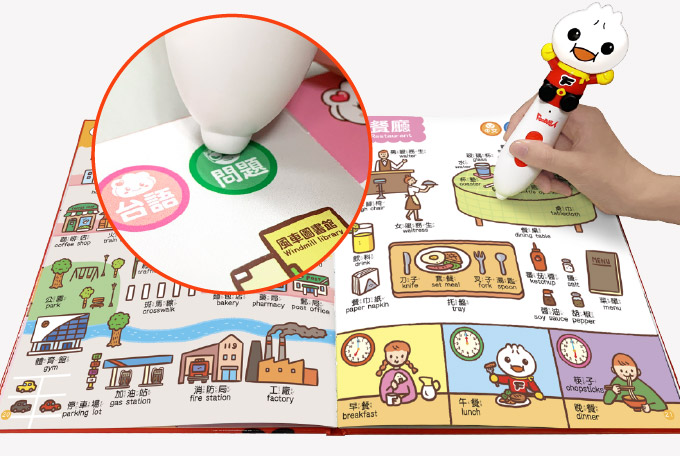 中英台點讀百科:1200個單字+100句會話+20首歌謠-FOOD超人