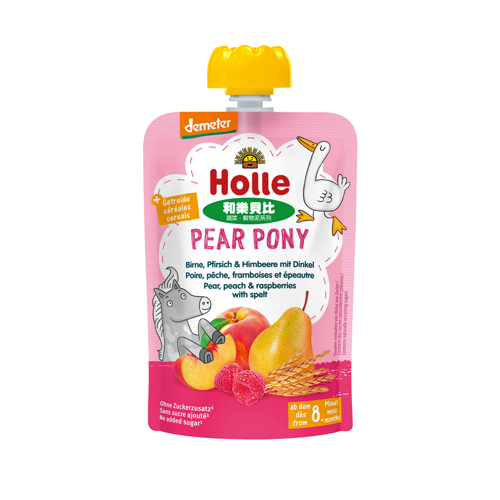 Holle - 生機蔬果得來速(千梨馬)100g(梨子/桃子/覆盆子/斯佩爾特小麥)果泥