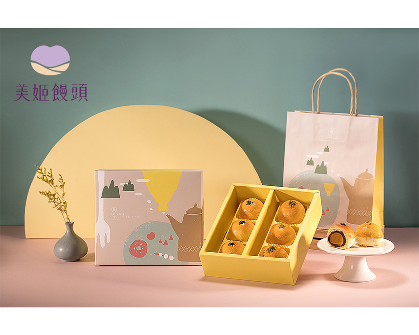 美姬饅頭 - 金玉良緣極品蛋黃酥-6入-60g/顆