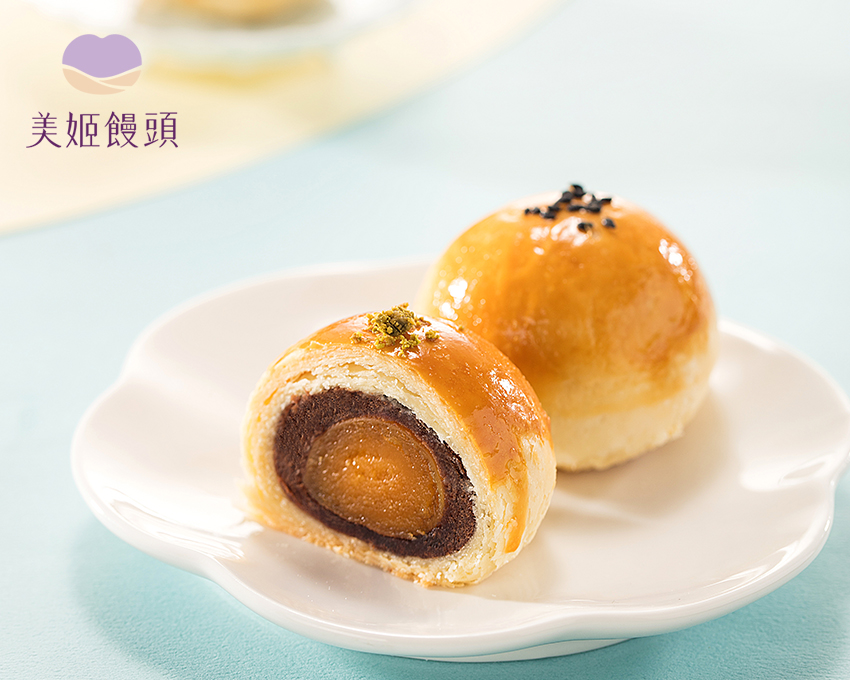 美姬饅頭 - 金玉良緣極品蛋黃酥-6入-60g/顆