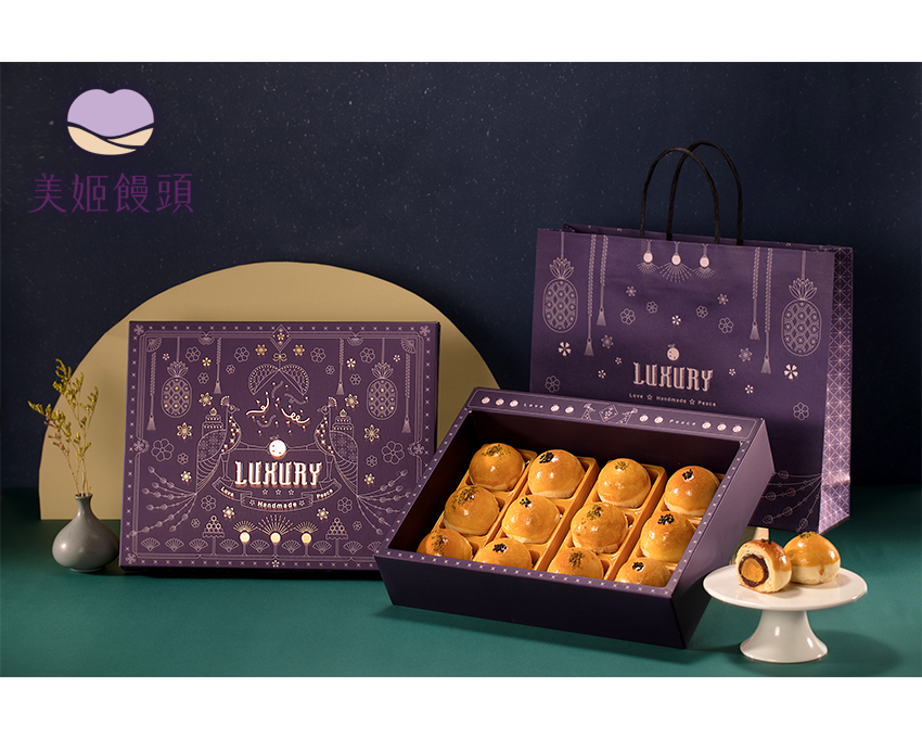 美姬饅頭 - 金玉良緣極品蛋黃酥-12入-60g/顆