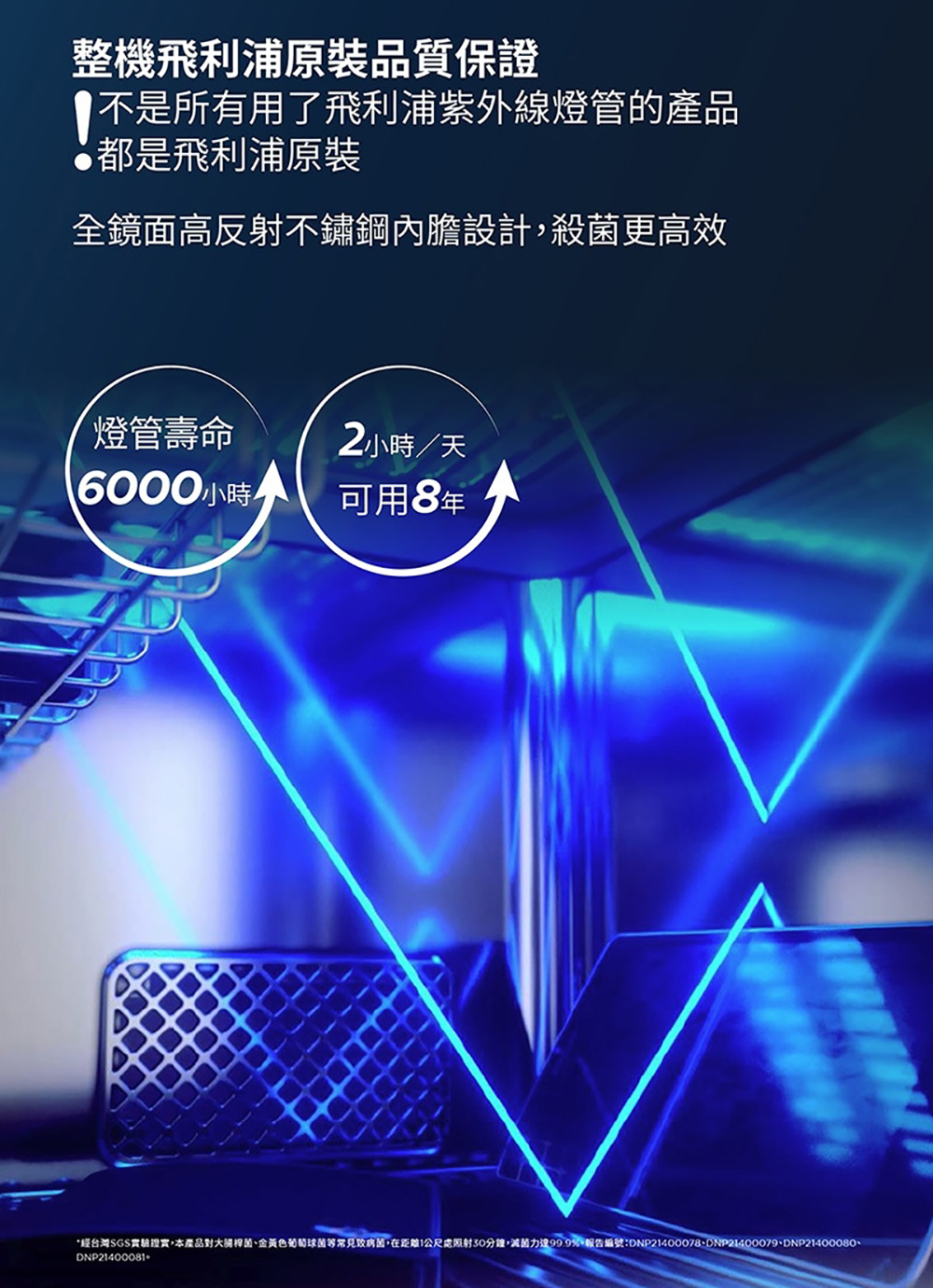 PHILIPS 飛利浦照明 - 多功能 UVC 紫外線消毒殺菌烘乾機-PU004-白