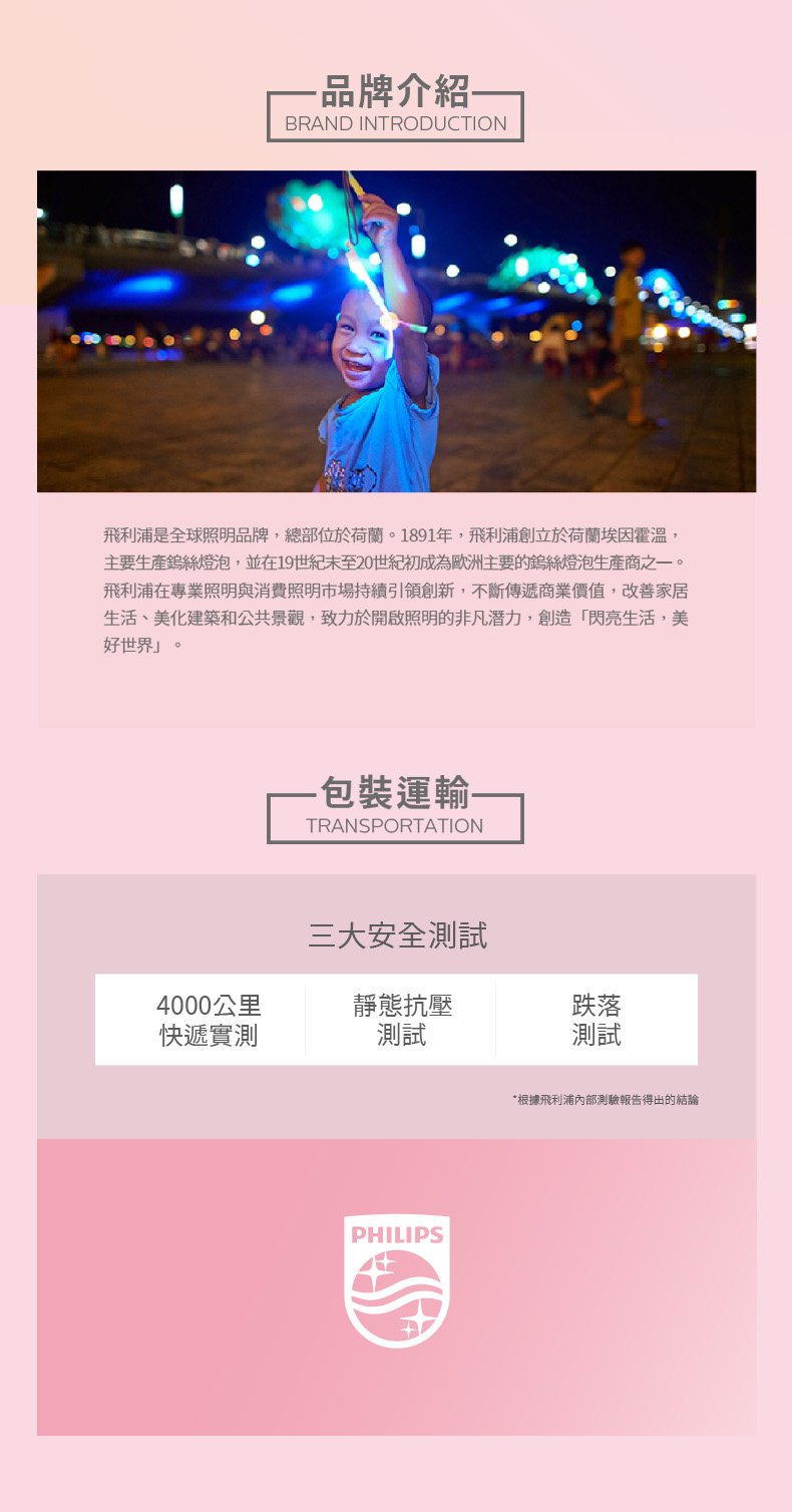 PHILIPS 飛利浦照明 - 害羞兔 LED 多功能鬧鐘 66243-PO005-粉