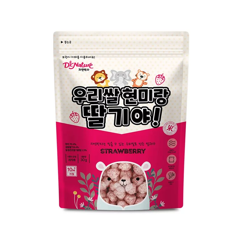 Dr.Nature米博士 - 熊熊森林 草莓球球餅-30g+熊熊森林 野櫻莓球球餅-30g