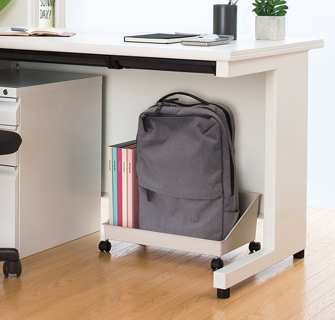 日本天馬 - FitsWORK 桌下型滑輪移動式辦公包包置物盒