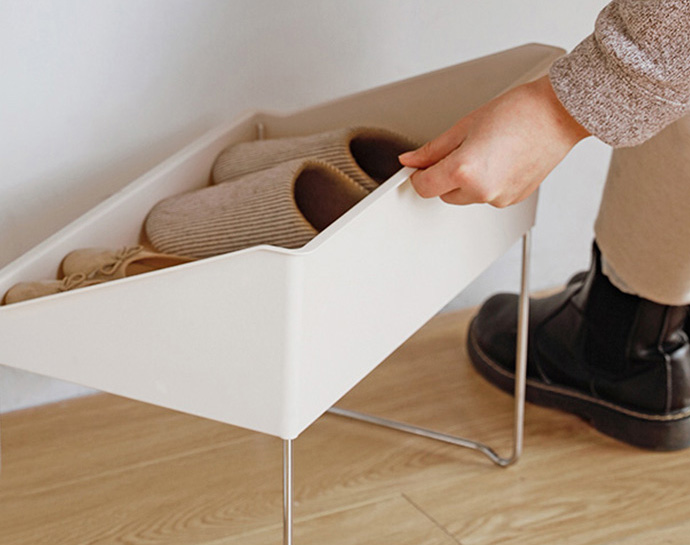 日本天馬 - FitsWORK 桌下型滑輪移動式辦公包包置物盒