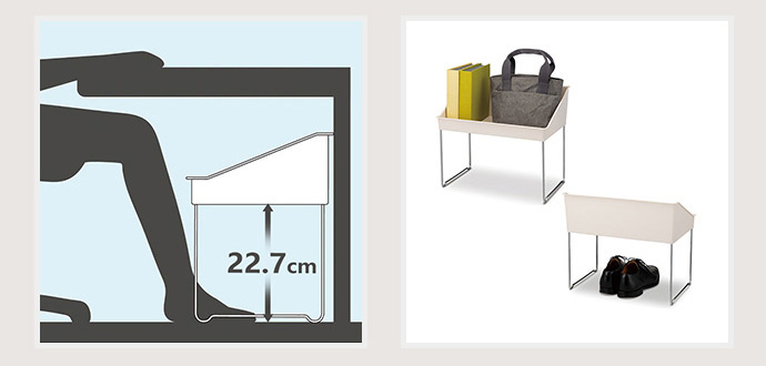 日本天馬 - FitsWORK 桌下型滑輪移動式辦公包包置物盒
