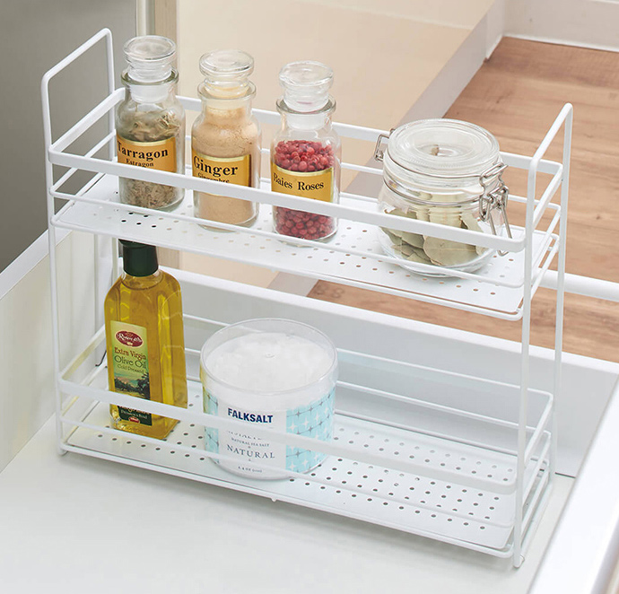 日本天馬 - 廚房系列雙層調味料收納架