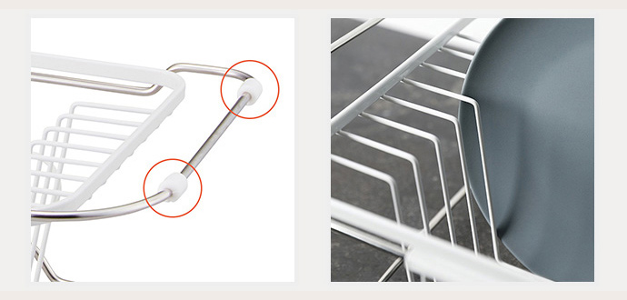日本天馬 - 廚房系列窄型伸縮式碗盤瀝水籃