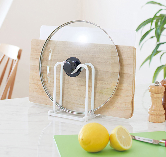 日本天馬 - 廚房系列三層砧板/鍋蓋收納架