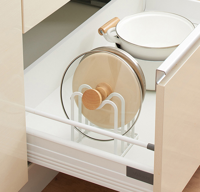 日本天馬 - 廚房系列三層砧板/鍋蓋收納架