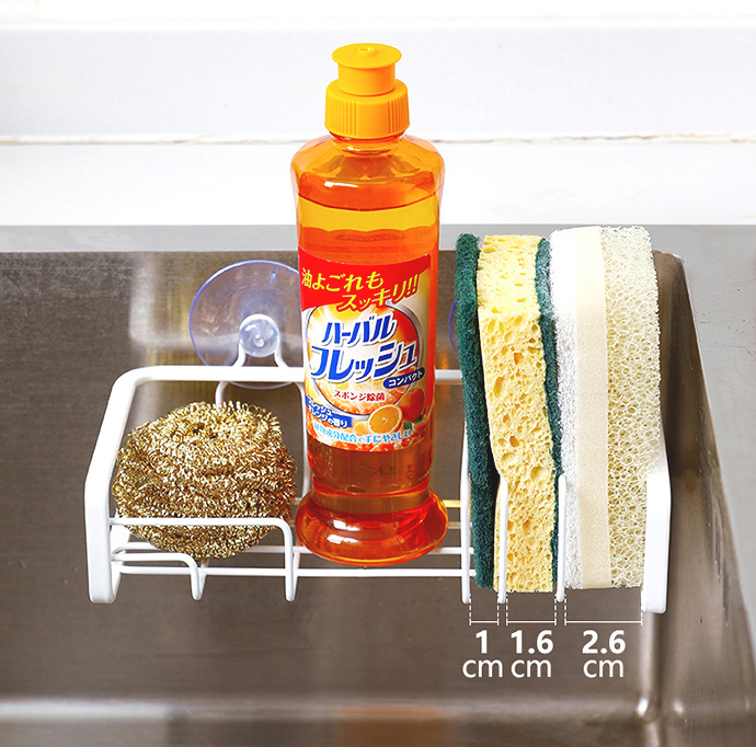 日本天馬 - 廚房系列吸盤式海綿菜瓜布分隔瀝水架