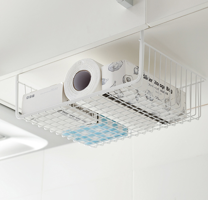日本天馬 - 廚房系列懸掛式櫥櫃下/層板分隔收納籃