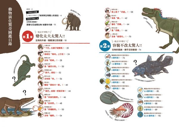 驚人大發現!動物演化驚奇圖鑑—原來以前動物長這樣?