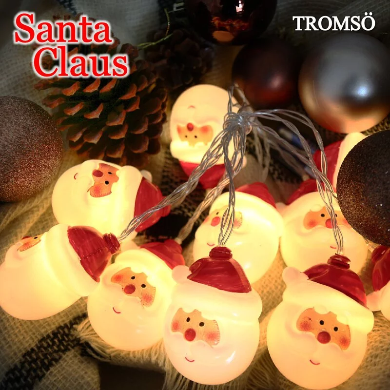 TROMSO - 風格旅程桌上型聖誕樹/含豐盛掛飾及附LED省電造型燈串-聖誕老人 (總長約60cmx直徑約30cm)-總重量約600g