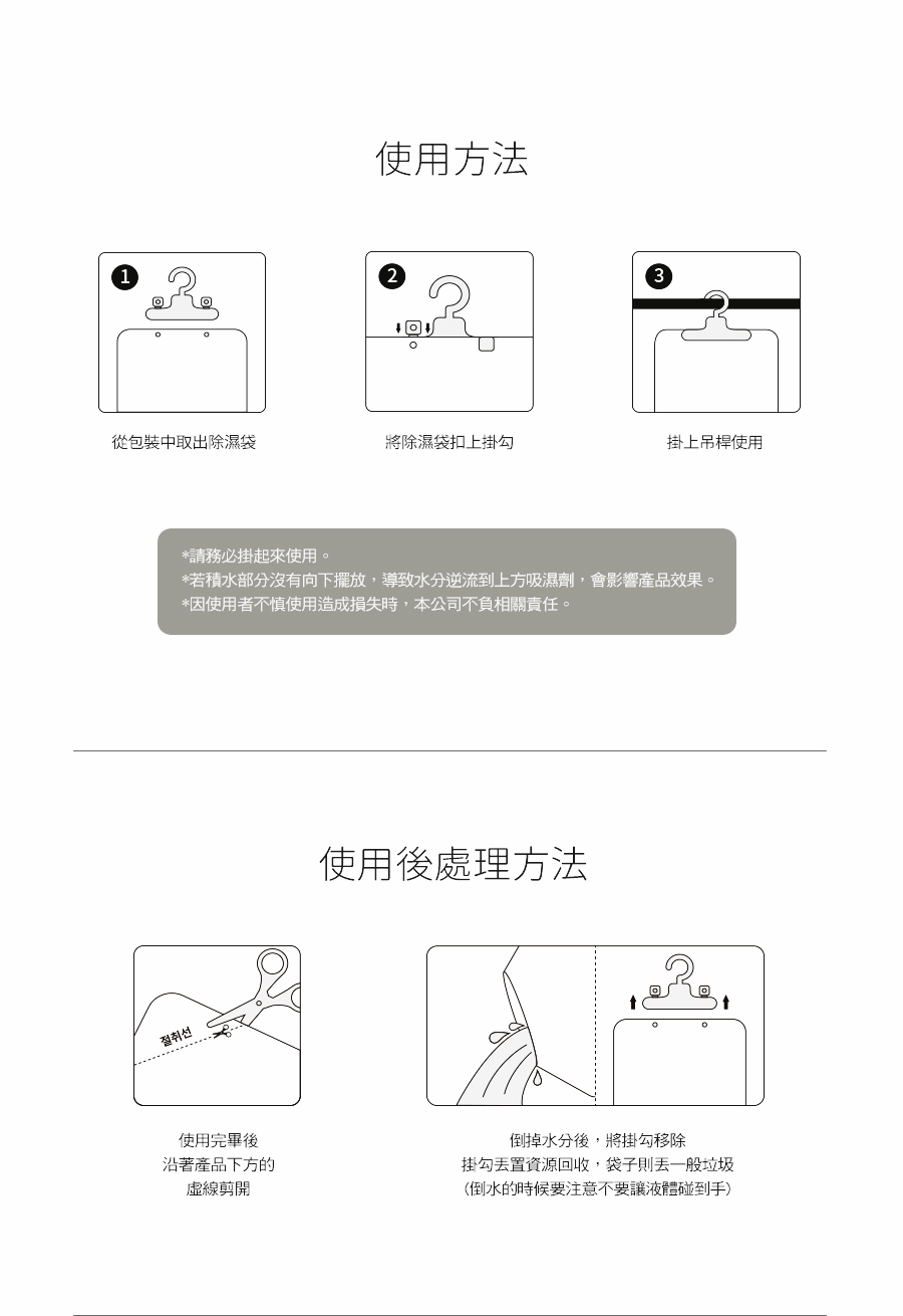 韓國 SAENGONG 生活工作所 - 吊掛式除濕袋-超值4入組-200g*4